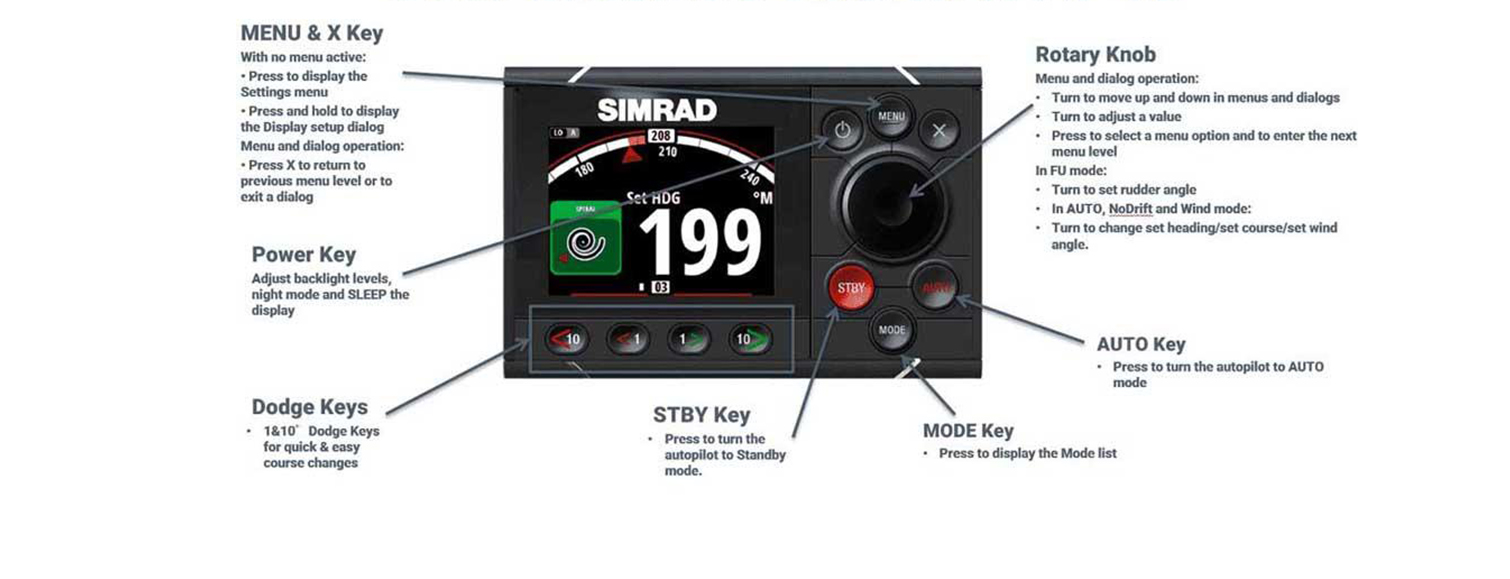 SIMRAD AP48 AUTOPILOT CONTROL - Features